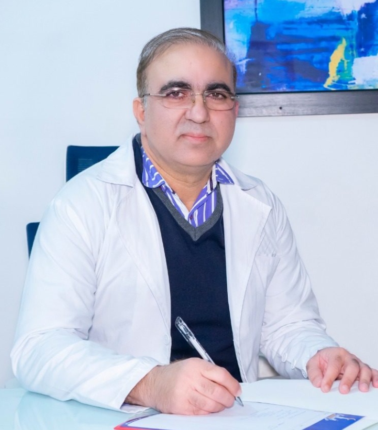 Dr Mohsin Gillani at the clinic